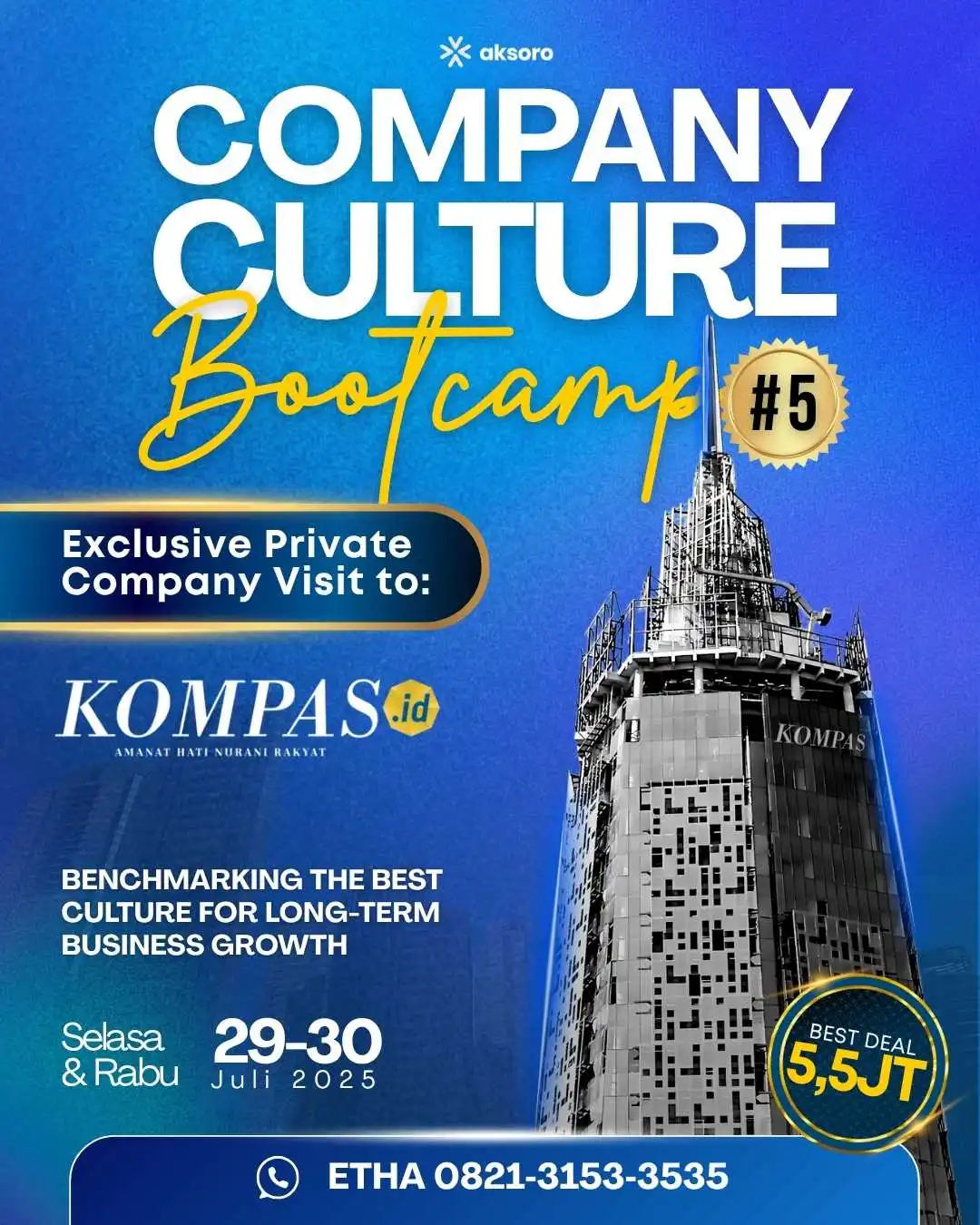 Kesempatan Langka! Benchmark Culture Sambil Jalan-Jalan ke Menara Kompas